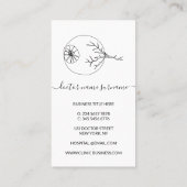 Oogarts oogartsen en optometristen visitekaartje (Achterkant)