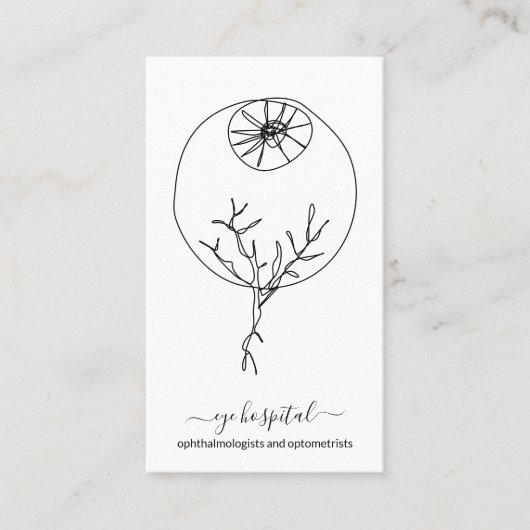 Oogarts oogartsen en optometristen visitekaartje (Voorkant)
