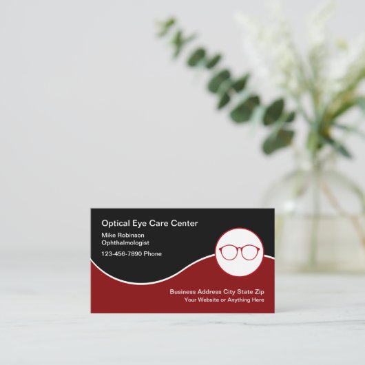 Oogarts Oogheelkundige Afspraakkaarten Visitekaartje (Staand voorkant)