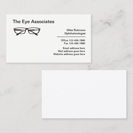 Oogarts Oogheelkundige Visitekaartjes (Voorkant / Achterkant)