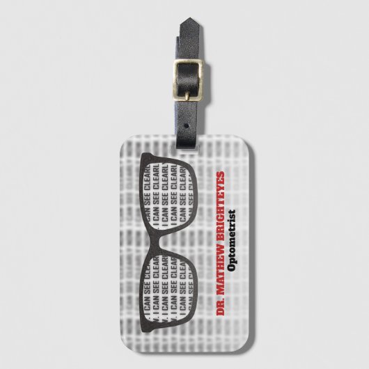 Oogarts optometrist bagagelabel (Voorkant (verticaal))