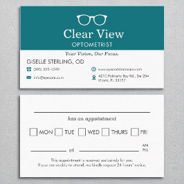 Oogarts Optometrist Kantoor Afspraak Visitekaartje