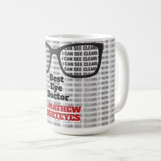 Oogarts optometrist koffiemok (Voorkant rechts)