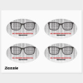 Oogarts optometrist ovale sticker (Vel)