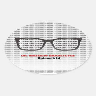 Oogarts optometrist ovale sticker