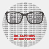 Oogarts optometrist ronde sticker (Voorkant)