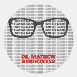 Oogarts optometrist ronde sticker