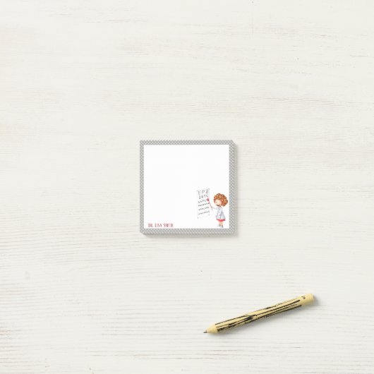 Oogarts, verpleger gepersonaliseerde post post-it® notes (Op bureau)