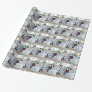 Oogarts vindt een paraderupsvlinder voor zijn ogen cadeaupapier