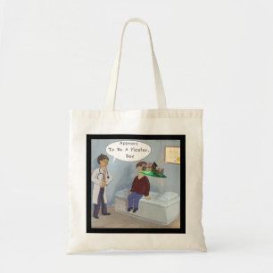 Oogarts vindt tasje met een parade-oog floater tote bag