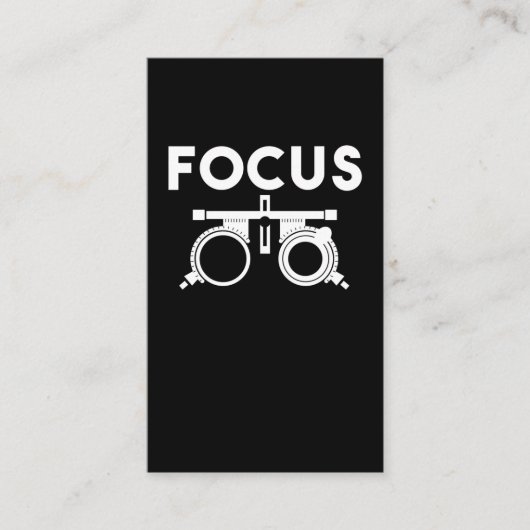 Oogartsen Humor Funny Opticians Visitekaartje (Voorkant)