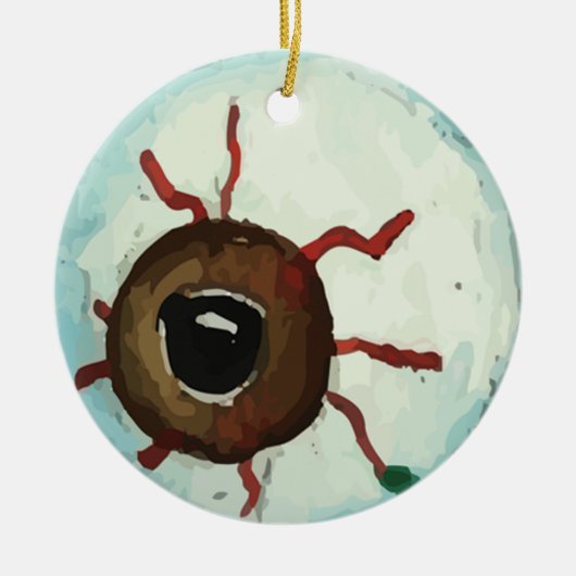 Oogbal #2 keramisch ornament (Voorkant)