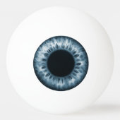 Oogbal blauw iris oog grappige grap nieuwigheid pingpongbal (Voorkant)