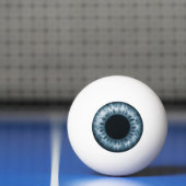 Oogbal blauw iris oog grappige grap nieuwigheid pingpongbal (Net)