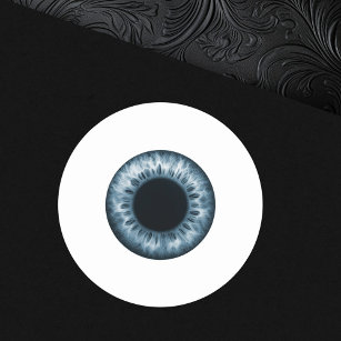Oogbal blauw iris oog grappige grap nieuwigheid ronde sticker