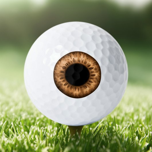 Oogbal bruin iris oog grappige grap nieuwigheid golfballen