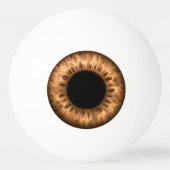 Oogbal bruin iris oog grappige grap nieuwigheid pingpongbal (Voorkant)