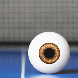 Oogbal bruin iris oog grappige grap nieuwigheid pingpongbal