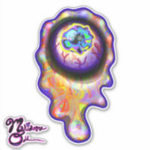 Oogbal Huilende Verf Splash Tears Emoji Sticker (Voorkant)