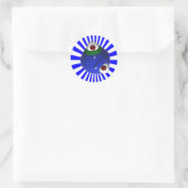 oogbal ronde sticker (Tas)