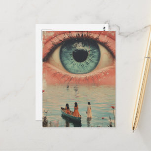 Oogbal Surreal Vintage Vrouwen in een Kano Briefkaart