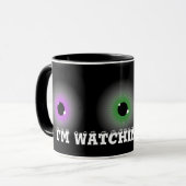 Oogballen, ik kijk naar je. mok (Voorkant links)