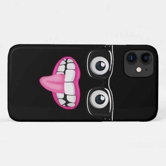 oogballen met bril en mondholte Case-Mate iPhone case (Achterkant (horizontaal))