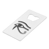 Oogbeeld van paardenbloemen (Eye of Horus Egyptian Creditkaart Flessenopener (Voorkant Gekanteld)
