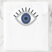 Oogbescherming voor de ogen, griekblauw oog ovale sticker (Tas)