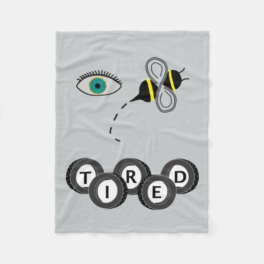 Oogbijen getierd fleece deken (Voorkant)