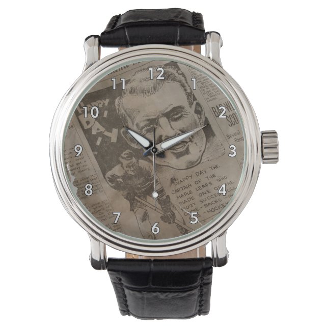 Oogblad dat zeer oud is horloge (Voorkant)