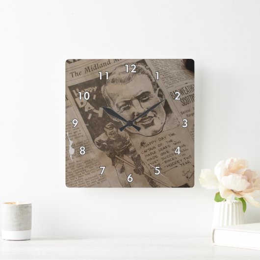 Oogblad dat zeer oud is vierkante klok (Huis)