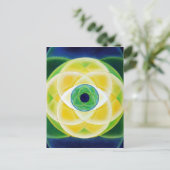 Oogblauw groene Briefkaarten (Staand voorkant)