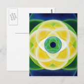 Oogblauw groene Briefkaarten (Voorkant / Achterkant)