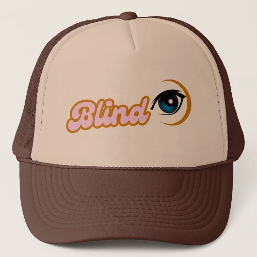 oogblindsymbool trucker pet (Voorkant)