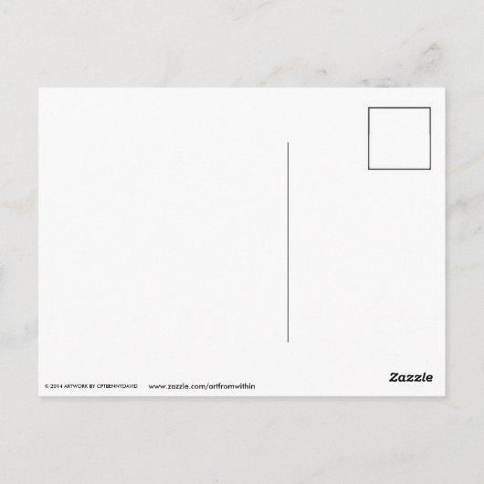 Oogbloemig Briefkaart (Achterkant)