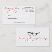 oogboetiek afsprakenkaartje (Voorkant / Achterkant)