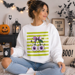 Oogbol Kersen Strik Halloween Coquette Grafisch Trui