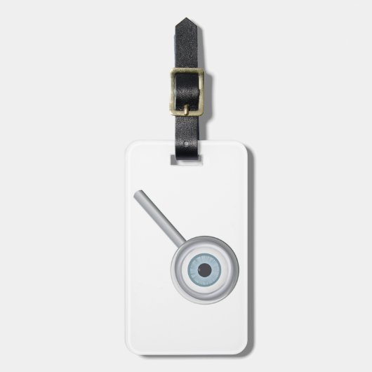 Oogbol Vergrootglas Fun Eye Inspectie Bagagelabel (Voorkant verticaal)