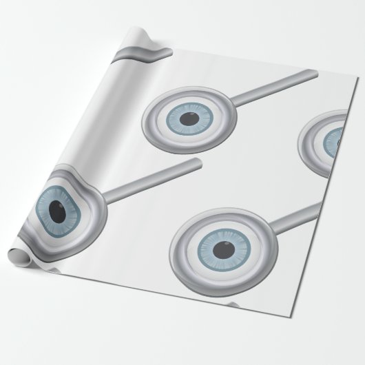 Oogbol Vergrootglas Fun Eye Inspectie Cadeaupapier (Uitgerold)
