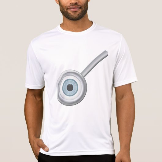 Oogbol Vergrootglas Fun Eye Inspectie T-shirt (Voorkant)