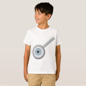 Oogbol Vergrootglas Fun Eye Inspectie T-shirt (Voorkant volledig)
