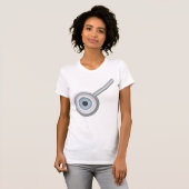 Oogbol Vergrootglas Fun Eye Inspectie T-shirt (Voorkant volledig)