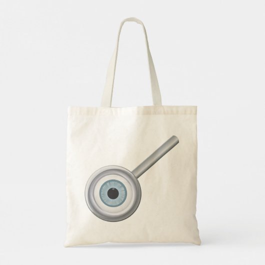 Oogbol Vergrootglas Fun Eye Inspectie Tote Bag (Achterkant)