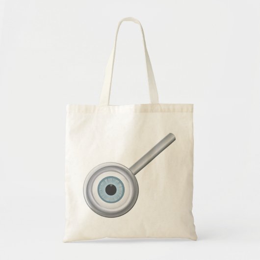 Oogbol Vergrootglas Fun Eye Inspectie Tote Bag (Voorkant)
