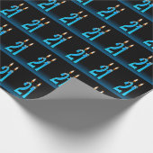 Oogbollen op 21e verjaardag kaarsen cadeaupapier (Hoek)