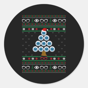 Oogboloptometrie lelijk ronde sticker