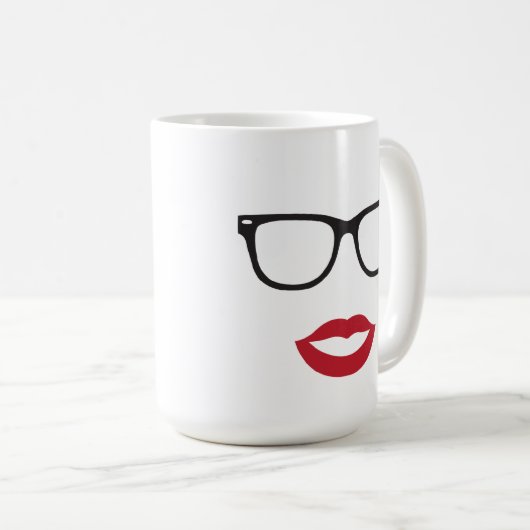 Oogbril en Mok van lippen (Voorkant rechts)