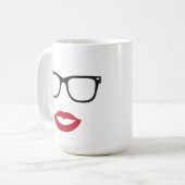 Oogbril en Mok van lippen (Voorkant links)