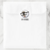 Oogbril Grappige oogbolpuns Ronde Sticker (Tas)